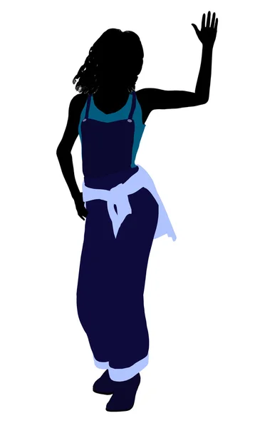 African american kobieta ilustracja sylwetka — Zdjęcie stockowe