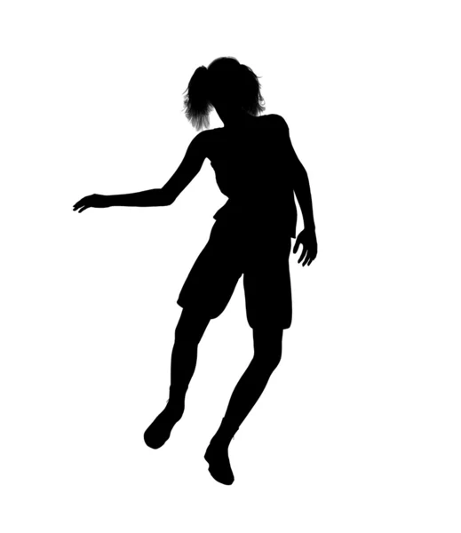 Naisten koripalloilija kuvitus siluetti — kuvapankkivalokuva