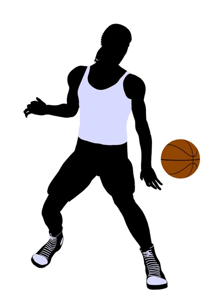 Ilustración de jugador de baloncesto afroamericano —  Fotos de Stock