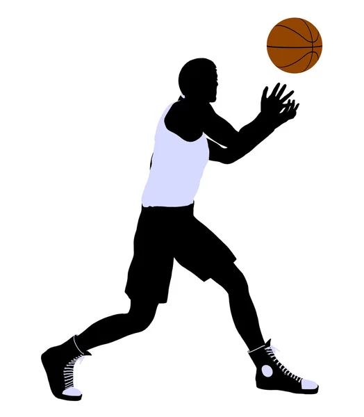非洲裔美国篮球球员图 — 图库照片