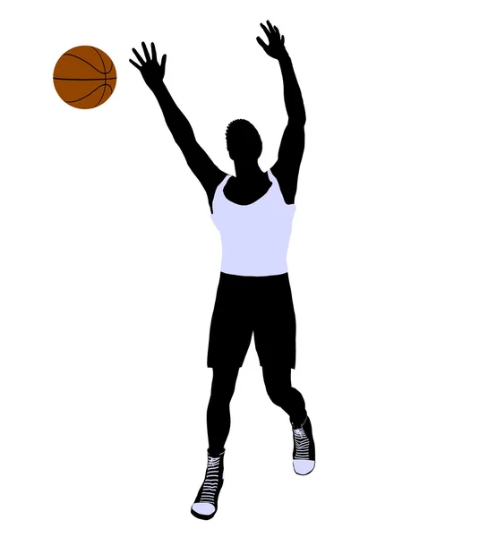흑인 농구 선수 그림 — Stock Fotó