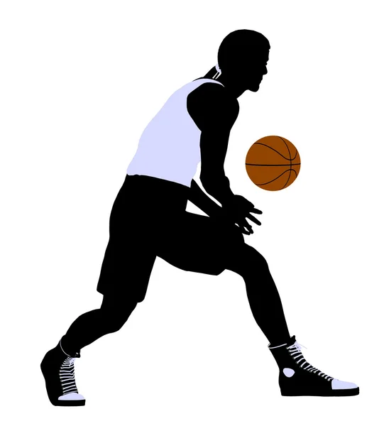 Ilustración de jugador de baloncesto afroamericano —  Fotos de Stock