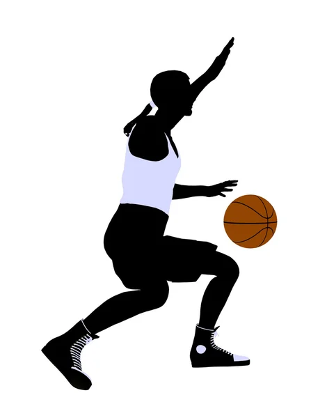 Afro-Amerikaanse basketbal speler illustratie — Stockfoto