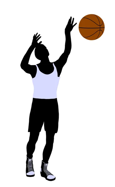 Illustration du joueur afro-américain de basket-ball — Photo