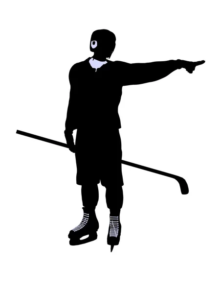 Mężczyzna hokej ilustracja sylwetka — Zdjęcie stockowe