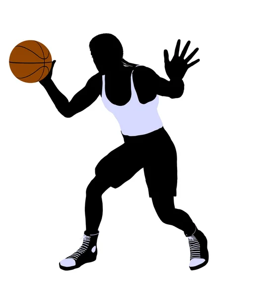 Afryki amerykański koszykarz gracz ilustracja — Zdjęcie stockowe