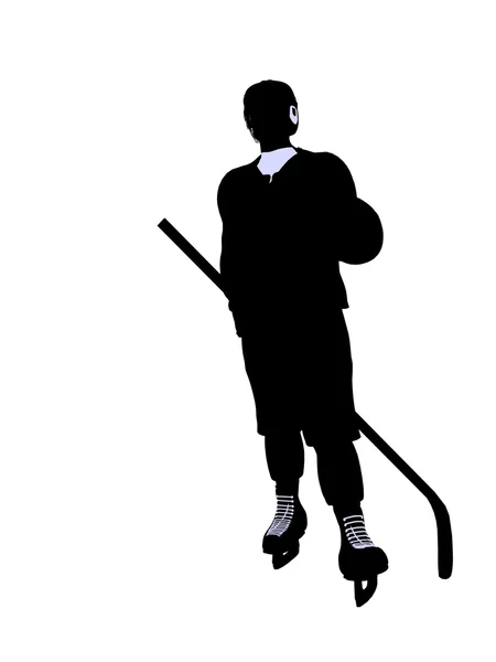 Mężczyzna hokej ilustracja sylwetka — Zdjęcie stockowe