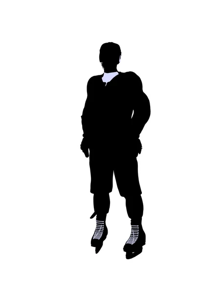 Mužského hokeje ilustrace silhouette — Stock fotografie