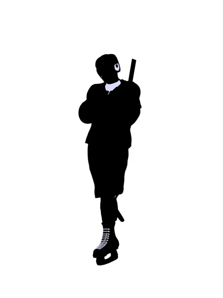 Männer Hockey Illustration Silhouette — Stockfoto