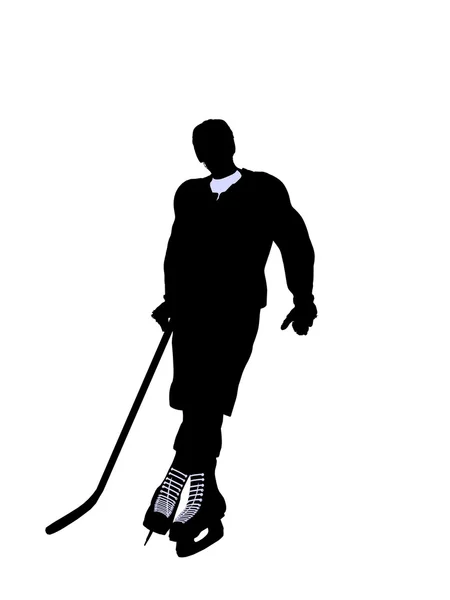 Hockey maschile Illustrazione Silhouette — Foto Stock