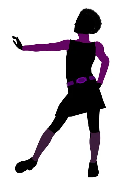 Afryki amerykański tancerka go go ilustracja silho — Zdjęcie stockowe
