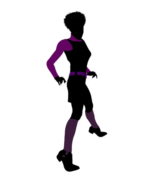 Ilustración de Go Dancer afroamericano Silho — Foto de Stock