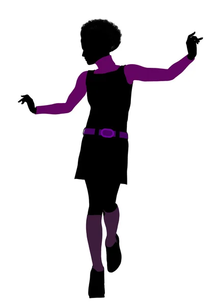 Ilustración de Go Dancer afroamericano Silho — Foto de Stock