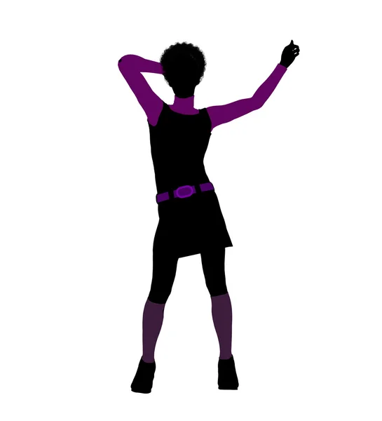 Afroamerikanska gå gå dansare illustration silho — Stockfoto