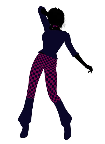 Girl Illustration Silhouette — Stock Photo, Image
