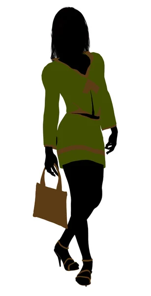 stock image Fashionable Girl Illustration Silhouette