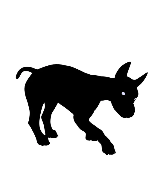Κουτάβι σκυλί εικονογράφηση σιλουέτα — Φωτογραφία Αρχείου