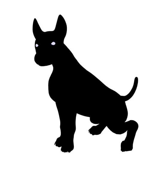 Cachorrinho ilustração cão silhueta — Fotografia de Stock