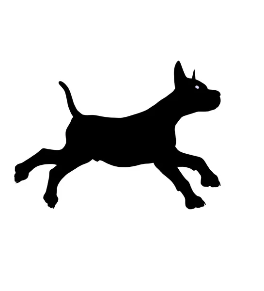 子犬犬の図のシルエット — ストック写真