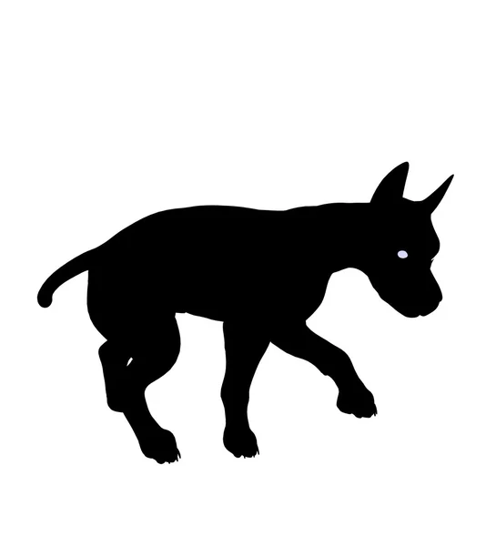 Welpen Hund Illustration Silhouette — Stockfoto