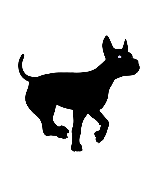 Щеня собака ілюстрація силует — стокове фото