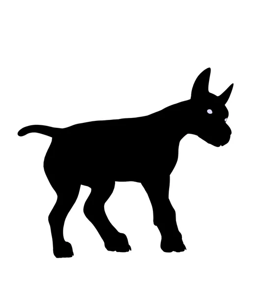 Valp hund illustration siluett — Stockfoto