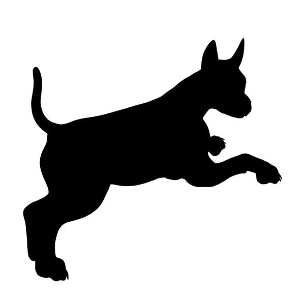 Puppy Dog Illustration Silhouette — Stock Photo, Image