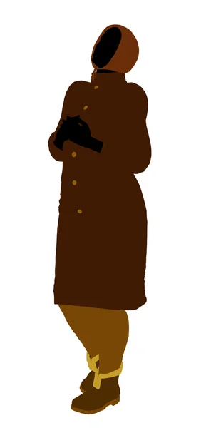 Old Lady Illustration Silhouette — Stock Photo, Image