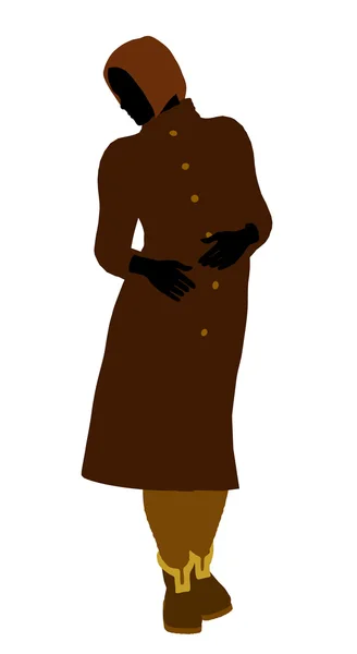 Stara dama ilustracja sylwetka — Zdjęcie stockowe