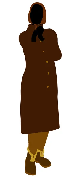 Stará dáma ilustrace silhouette — Stock fotografie