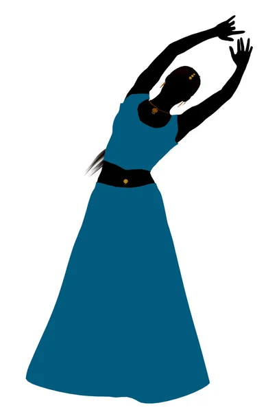 stock image Female Belly Dancer Silhouette