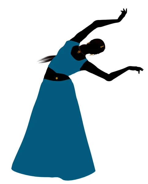 Танцівниці жіночий силует — стокове фото