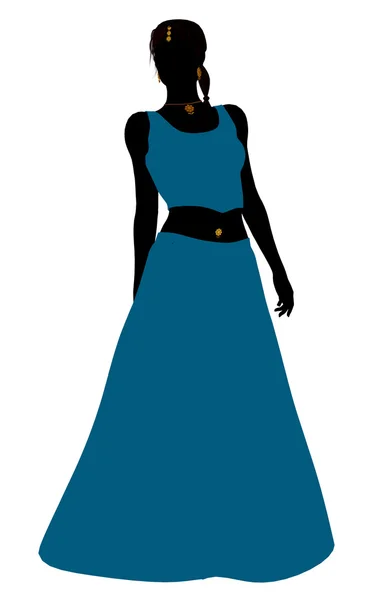 stock image Female Belly Dancer Silhouette