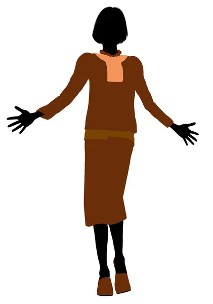Conservative Female Illustration Silhouette — Stock Photo, Image