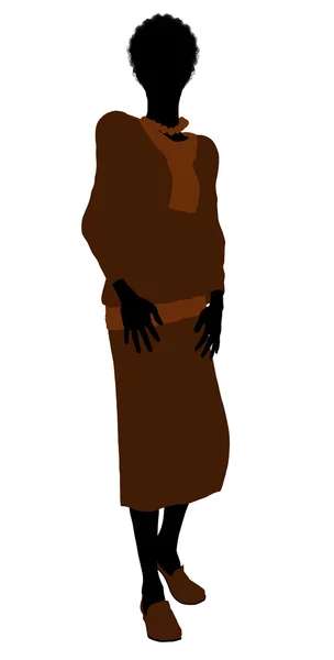 Консервативный афроамериканский женский силуэт — стоковое фото