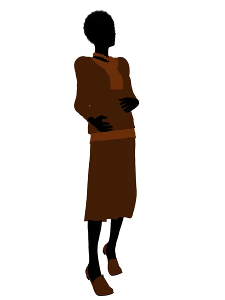 Silhouette femminile afroamericana conservatrice — Foto Stock