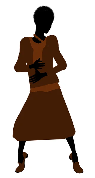 Silhueta feminina afro-americana conservadora — Fotografia de Stock