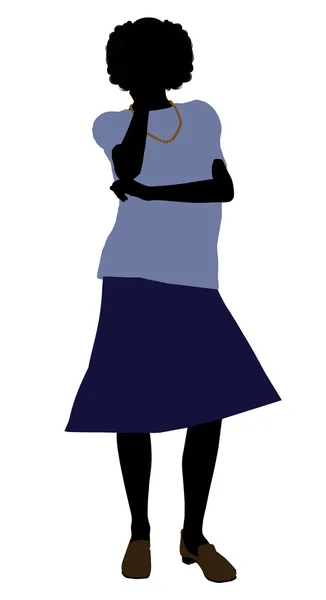 Иллюстрационный силуэт бабушки — стоковое фото