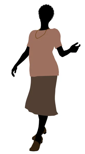 Иллюстрационный силуэт бабушки — стоковое фото