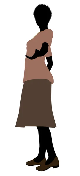 Nonna illustrazione silhouette — Foto Stock