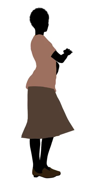 Nonna illustrazione silhouette — Foto Stock