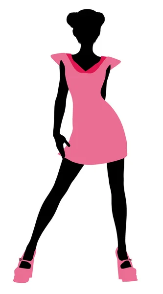 stock image Fashionable Girl Illustration Silhouette3