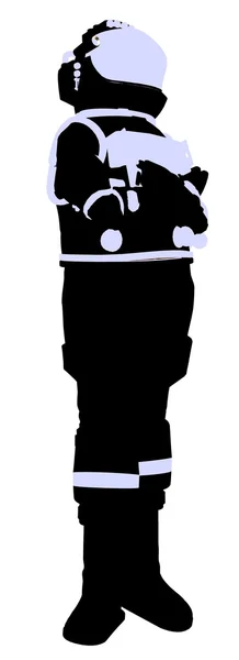 Female Astronaut Illustration Silhouette — Stock Photo, Image