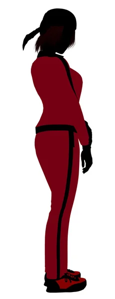 Feminino Jogger ilustração silhueta — Fotografia de Stock
