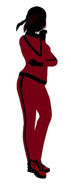 Female Jogger Illustration Silhouette — Stock Photo, Image