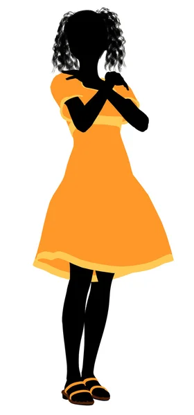 Silhouette4 εικονογράφηση μόδας κορίτσι — Φωτογραφία Αρχείου