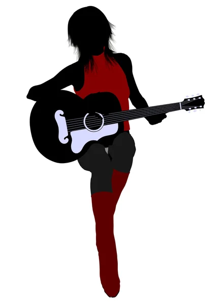 stock image Female Musician Illustration Silhouette