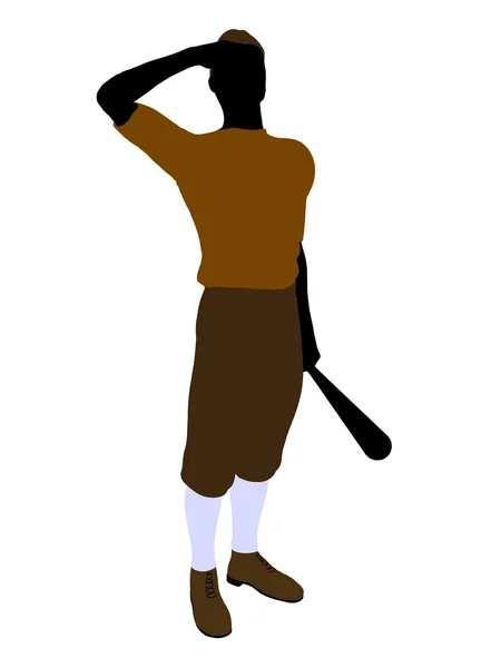 Illustration de joueur de baseball Silhouette — Photo