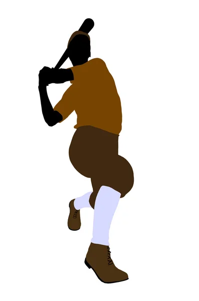 Honkbal speler illustratie silhouet — Stockfoto