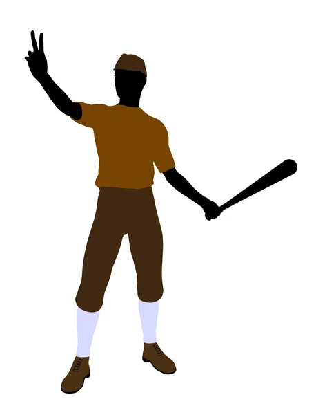 Baseball spelare illustration siluett — Stockfoto